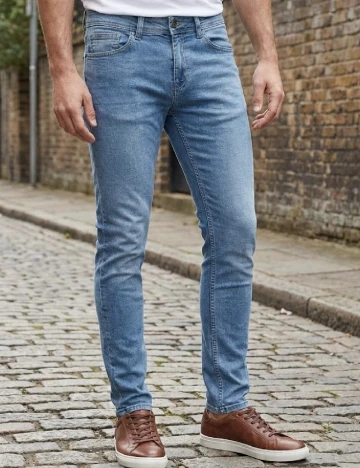 Blugi Bershka, albastru