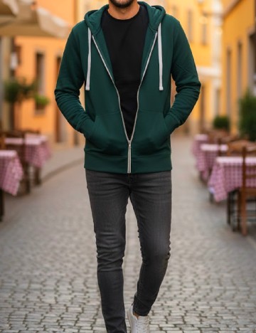 
						Hanorac Bershka, verde