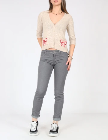 Blugi Bershka, gri Gri