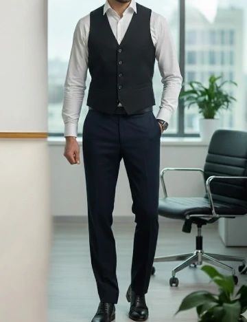 Pantaloni Zara, bleumarin Albastru