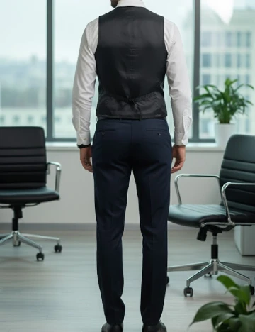 Pantaloni Zara, bleumarin Albastru