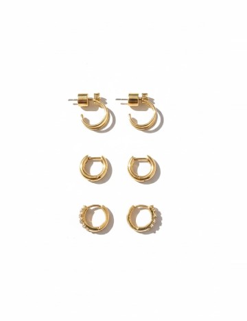 
						Set Cercei 3 perechi Zara, auriu