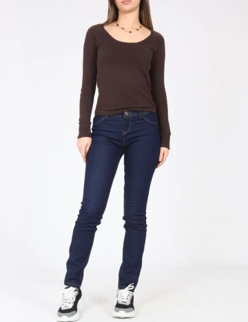 Blugi Bershka, bleumarin Albastru