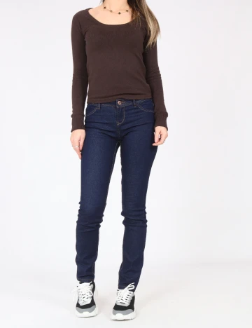 Blugi Bershka, bleumarin Albastru