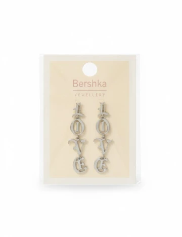 Cercei Bershka, argintiu Gri