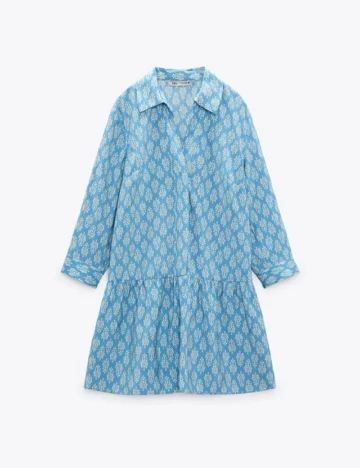 Rochie scurta Zara, albastru Albastru