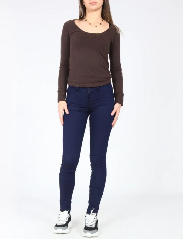 Blugi Bershka, bleumarin Albastru