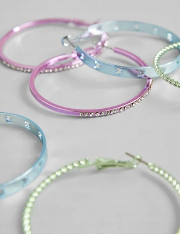 Set Cercei 3 perechi Bershka, mix culori Mix culori