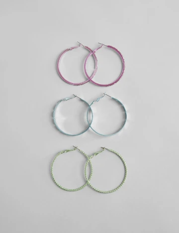 Set Cercei 3 perechi Bershka, mix culori Mix culori