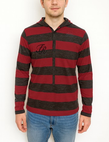 
						Hanorac Zara, rosu/gri