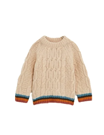 Pulover Zara, bej Crem