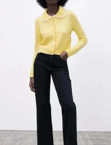 Cardigan Zara, galben