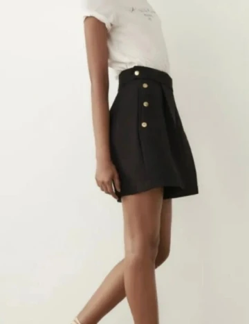 Pantaloni scurti Zara, negru Negru