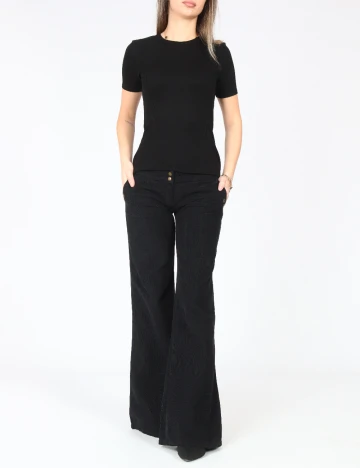 Pantaloni Bershka, negru Negru