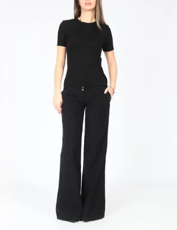 Pantaloni Bershka, negru Negru