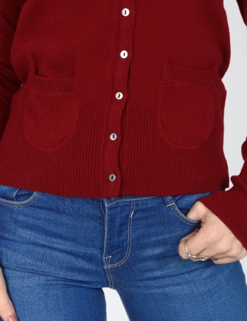 Cardigan Zara, rosu Rosu