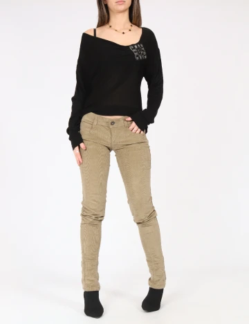 Pantaloni Bershka, kaki Verde