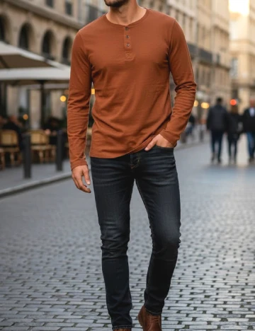 Bluza Bershka, caramiziu Maro