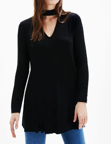 Bluza Oversize Bershka, negru Negru