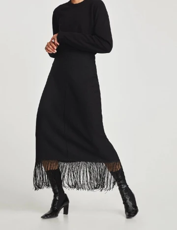 Fusta Zara, negru Negru