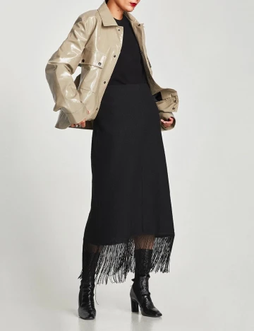 Fusta Zara, negru Negru