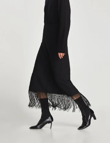 Fusta Zara, negru Negru