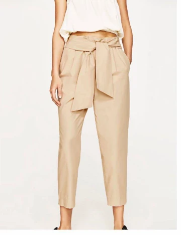 Pantaloni Zara, bej Crem