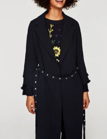 Trench Zara, bleumarin Albastru