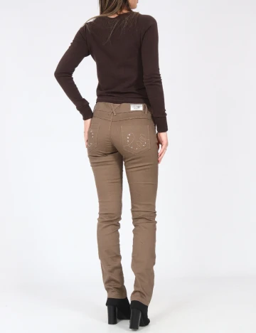 Pantaloni Zara, maro