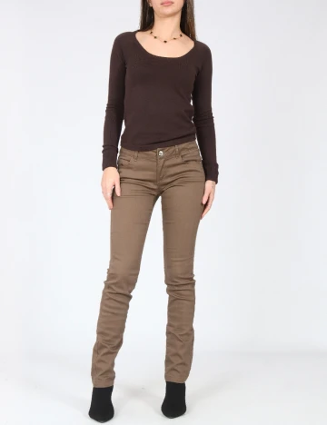 Pantaloni Zara, maro