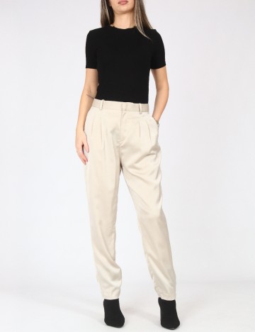 Pantaloni Zara, crem