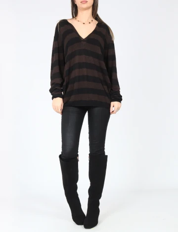 Hanorac Zara, negru/maro