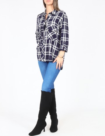 Camasa Zara, bleumarin