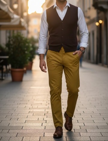 
						Pantaloni Zara, mustar