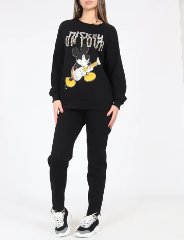 Bluza Oversize Bershka, negru Negru