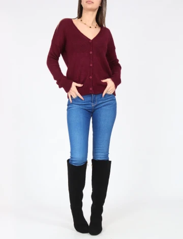 Cardigan Zara, visiniu Rosu