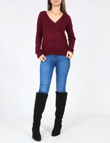 Cardigan Zara, visiniu Rosu