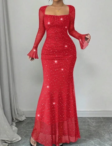 Rochie lunga SHEIN, rosu Rosu