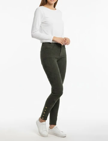 Pantaloni Zara, kaki Verde