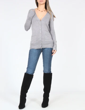 Cardigan Zara, gri Gri