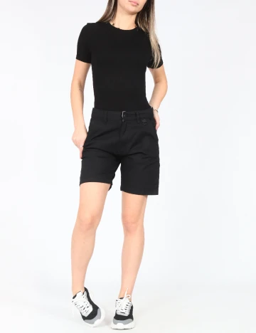 Pantaloni scurti Bershka, negru Negru