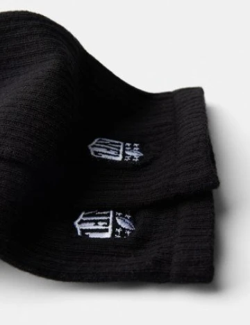 Sosete 2 perechi Zara, alb/negru Alb