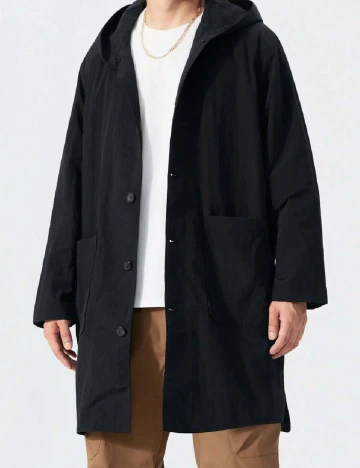 Jacheta SHEIN Plus Size Men, negru Negru