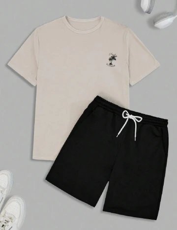 Compleu SHEIN, bej/negru Negru