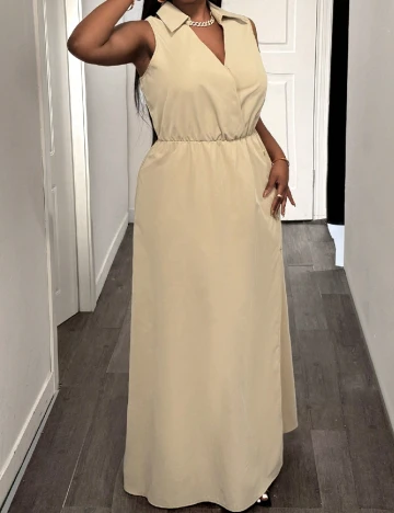 Rochie lunga SHEIN CURVE, crem Crem