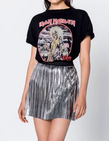 Fusta Pull&Bear, argintiu Gri