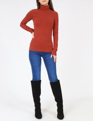 Bluza Bershka, caramiziu Portocaliu