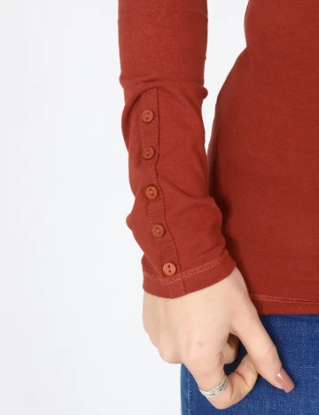 Bluza Bershka, caramiziu Portocaliu