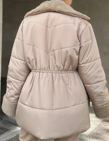 Geaca SHEIN, bej Crem