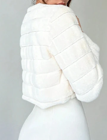 Jacheta SHEIN, alb Alb